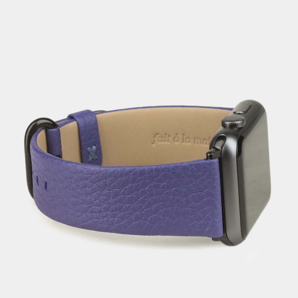 Leather Strap Apple Watch 41/42mm Purple | Marcel Robert - 9