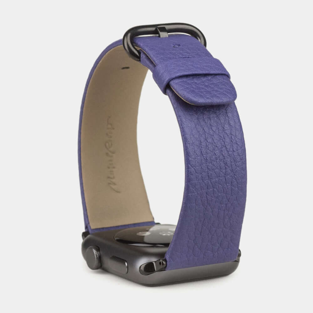 Leather Strap Apple Watch 41/42mm Purple | Marcel Robert - 10