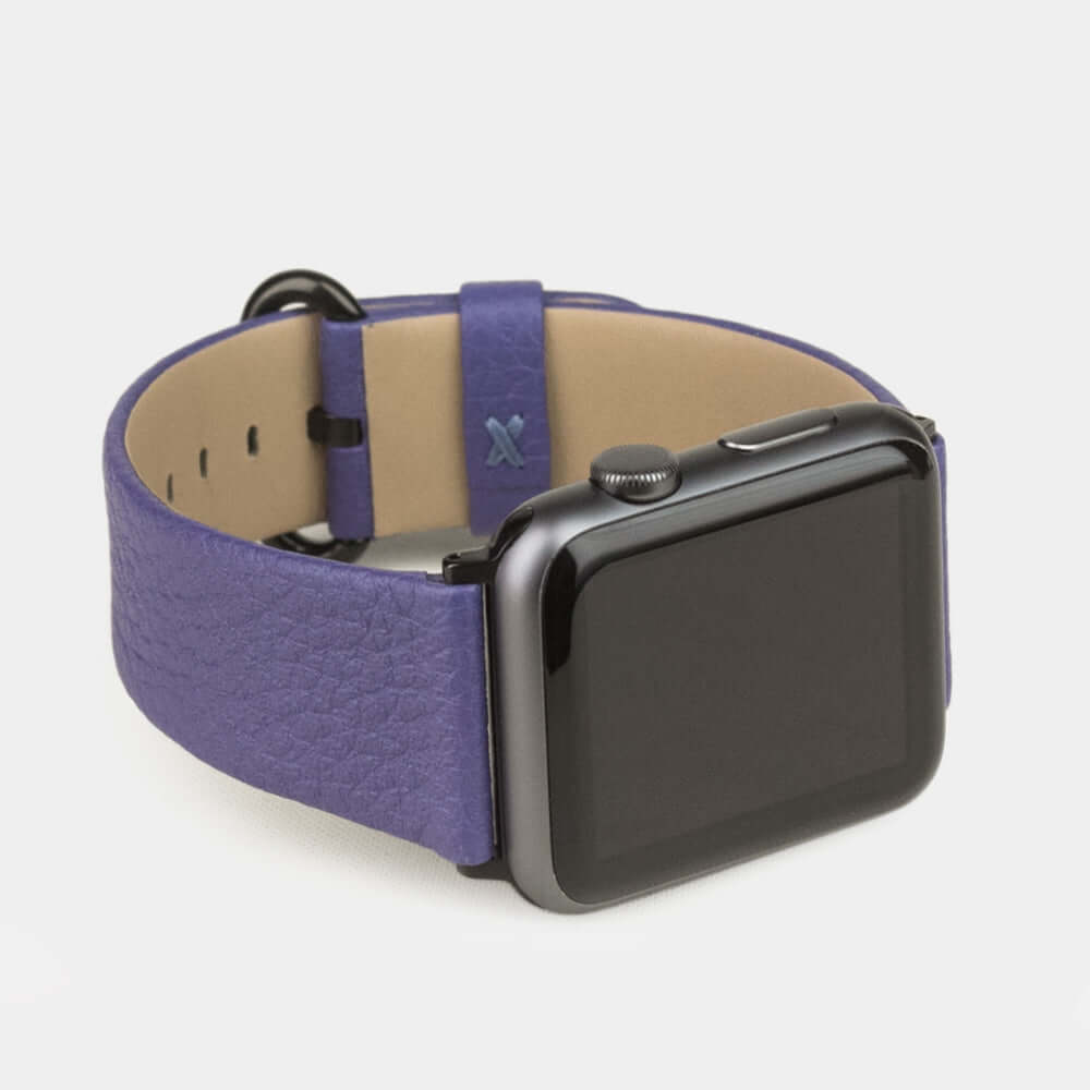 Leather Strap Apple Watch 41/42mm Purple | Marcel Robert - 11
