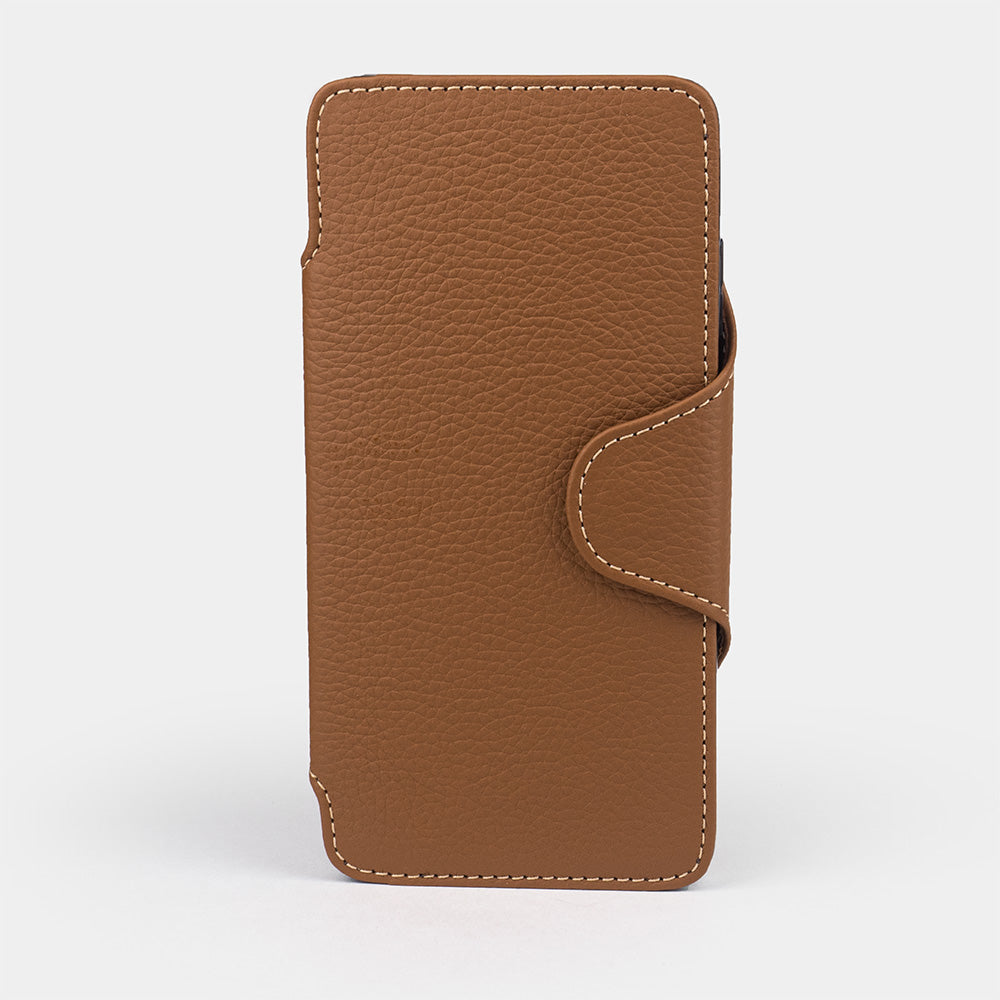 gold leather Samsung S26 Ultra wallet case with card holder and magnetic flap