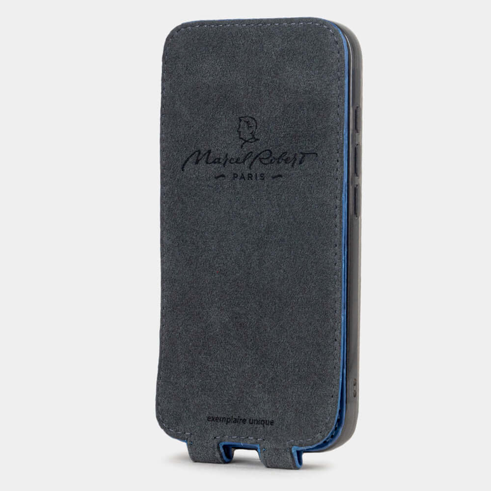 Individuelle Sonderanfertigung - Alligator Hülle iPhone 16 pro Blau
