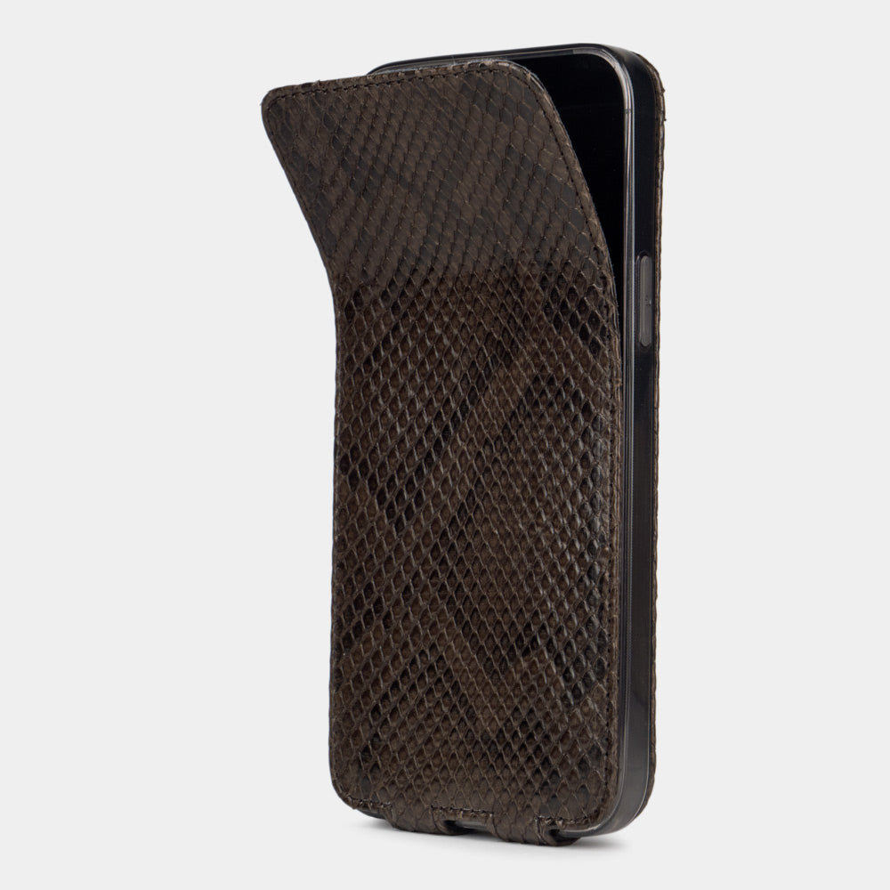 case iPhone 13 mini python brown