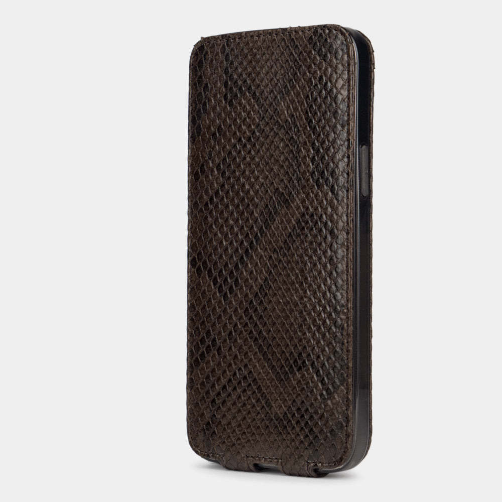 case iPhone 13 mini python brown