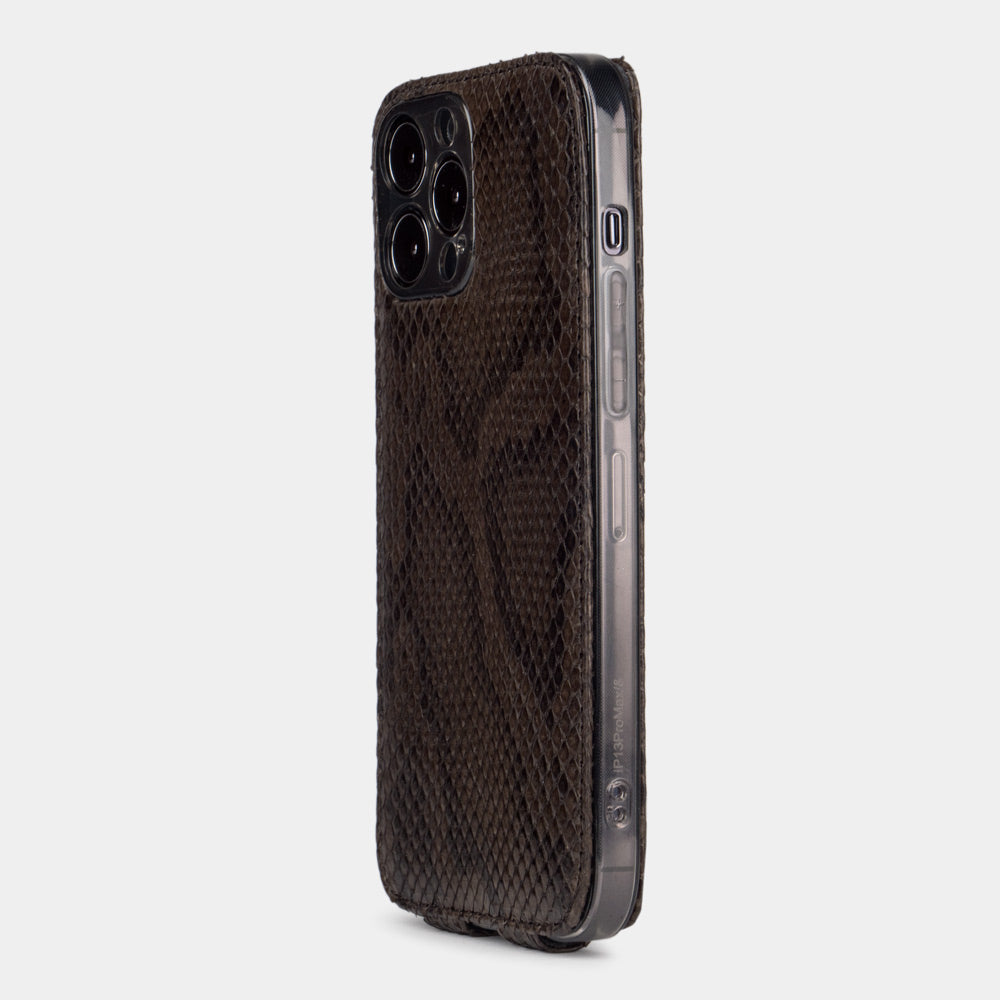 case iPhone 13 Pro Max python brown