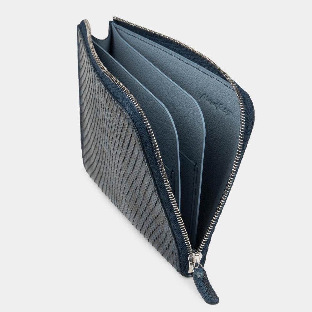 wallet Pont-Aven python blue